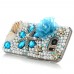 Samsung Galaxy S7 Edge - Luxury Handmade Bling Bling 3D Rhinestone Pearl Crystal Protective Hard Clear Phone Cover Case - Star Fish